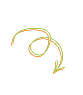 flèche orange vert o petit bonheur